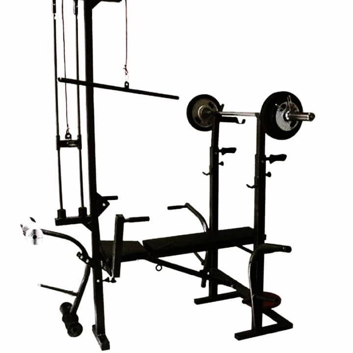 دستگاه بدنسازی ۴۸ کاره پروفیل ۵۰/۵۰ عرض ۷۰  وزنه دمبل هالتر